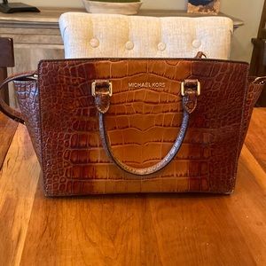 Michael Kors croc shoulder bag